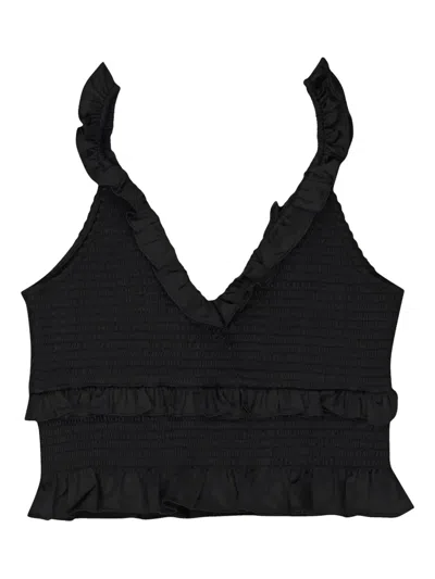 Callipygian Satin Top In Black