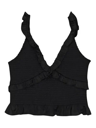 Callipygian Satin Top In Black