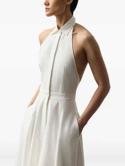 Ralph Lauren Halterneck Shirt Dress In White