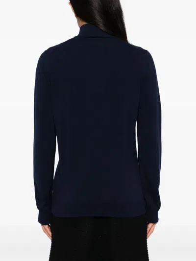 Lacoste Cotton Fleece Half Zip Pullover In Blue