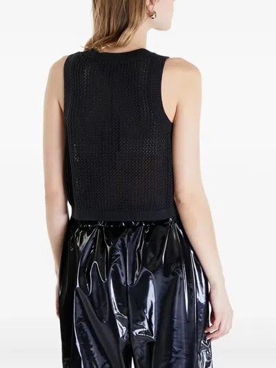 Tommy Jeans Open Stitch Flag Tank Top In Black