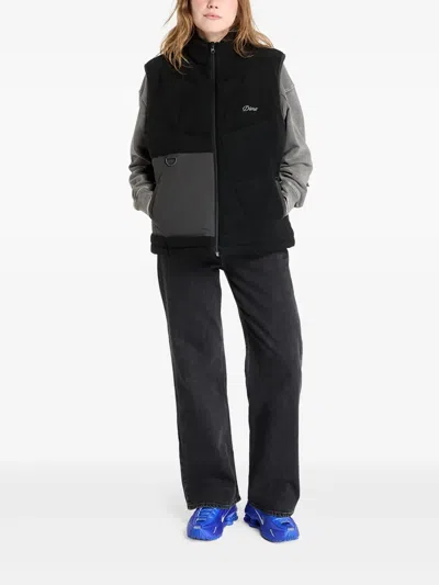 Dime Panelled Gilet In Black