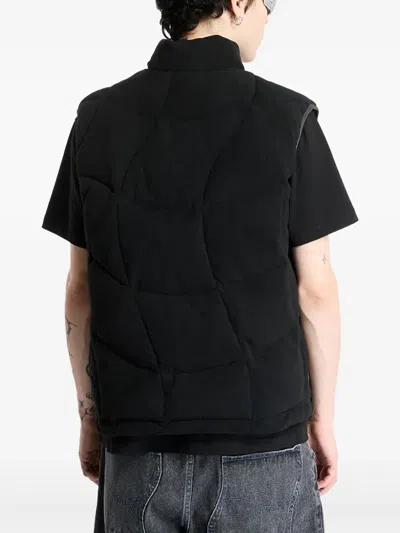 Dime Panelled Gilet In Black