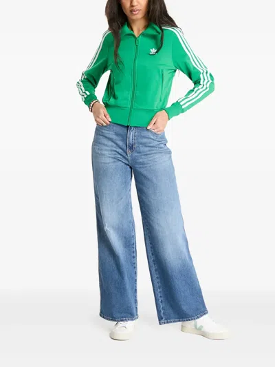 Adidas Originals Logo-embroidered Track Jacket In Green