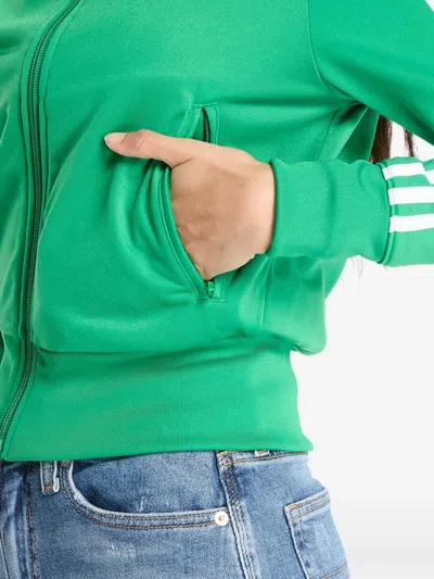 Adidas Originals Logo-embroidered Track Jacket In Green