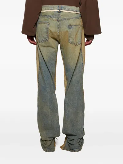 Rrr123 Distressed Drawstring Jeans In Neutral