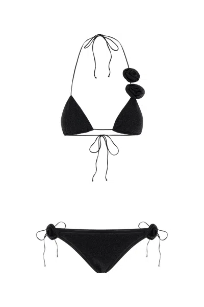 Oseree Oséree Bikini Set With Applique In Black