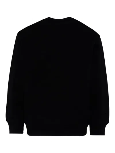 Marni Logo Print Crewneck Sweatshirt Kids In Black