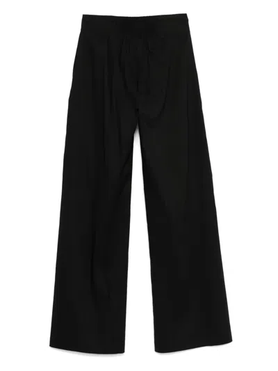 D Exterior Wide-leg Trousers In Black