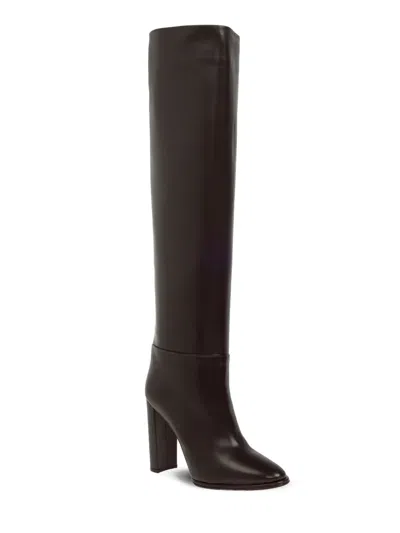 Le Silla Knee-high Leather Boots In Brown