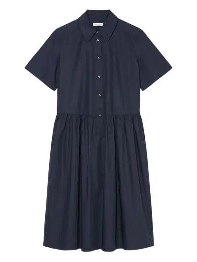 Marc O'polo Button-down Midi Dress In Blue