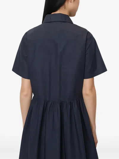 Marc O'polo Button-down Midi Dress In Blue