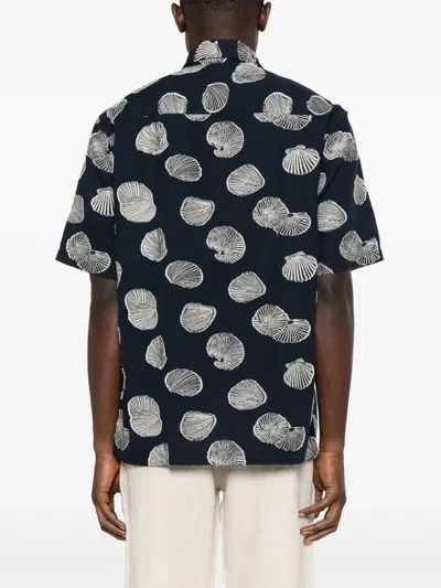 Nn07 Freddy 5715 Short Sleeve Button-up Shirt In Black