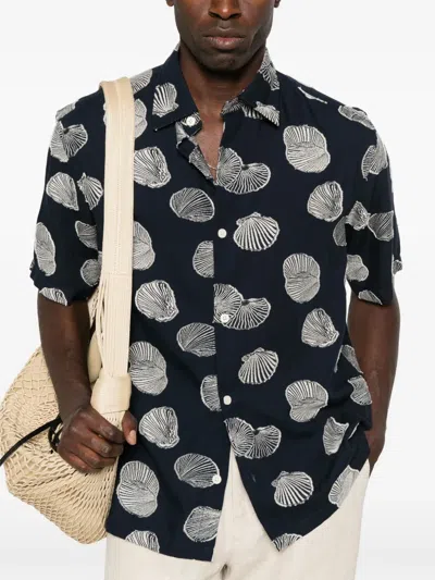 Nn07 Freddy 5715 Short Sleeve Button-up Shirt In Black