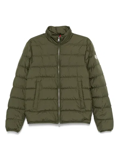 Moncler Military Green Polyester Baudinet Down Jacket