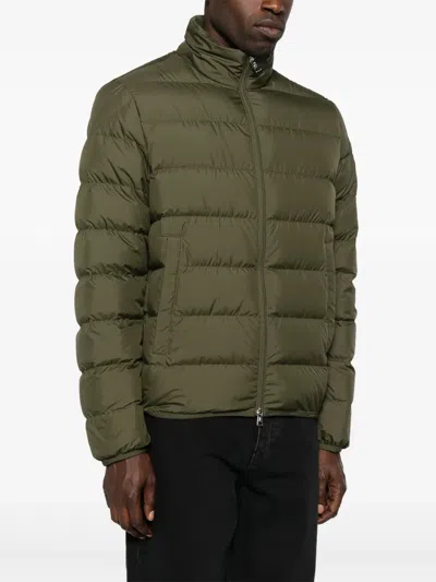 Moncler Military Green Polyester Baudinet Down Jacket