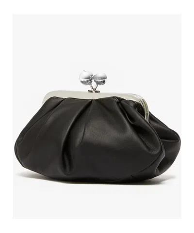 Weekend Max Mara Borsa A Tracolla Pasticcino In Montone Nera In Black