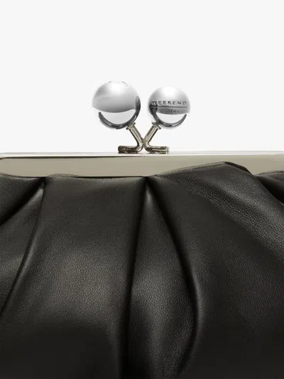 Weekend Max Mara Borsa A Tracolla Pasticcino In Montone Nera In Black