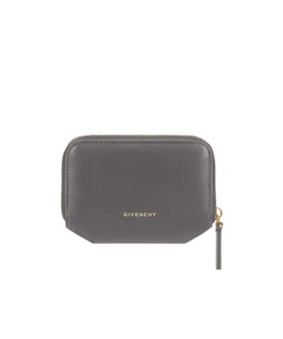 Givenchy Liquid Box Zip Wallet In Gray