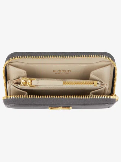 Givenchy Liquid Box Zip Wallet In Gray