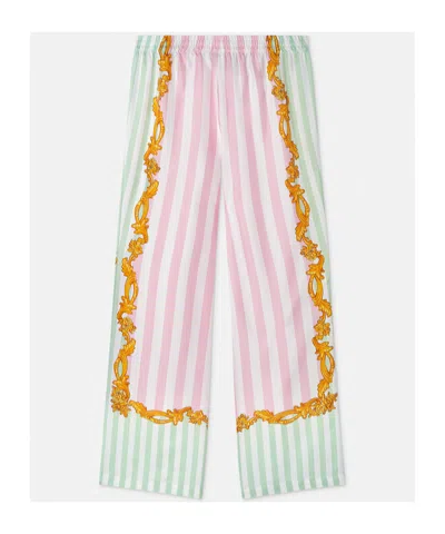 Versace Elastic Waist Casual Pants In Multi