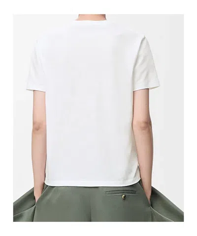 Loewe Floral-embroidered Short-sleeved T-shirt In White