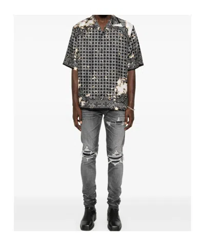 Amiri Bandana Print Bowling Shirt In Multi