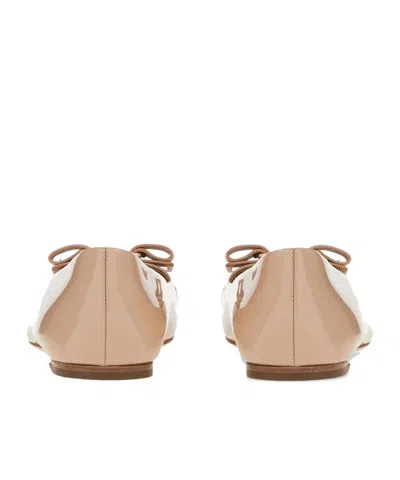 Ferragamo Varina Nappa Leather Ballet Flats In Macaroons
