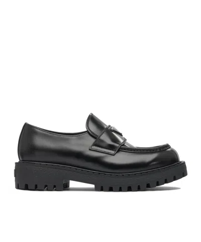 Prada Monolith Leather Loafers