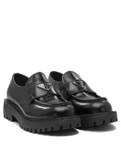 Prada Monolith Leather Loafers