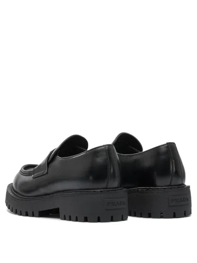 Prada Monolith Leather Loafers