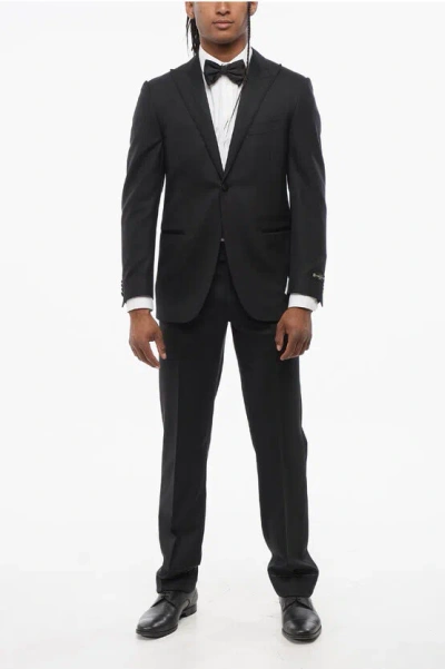 Corneliani 2-pieces Smoking Leader Suit With Satin Details In Multi