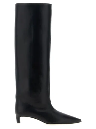 Jil Sander Tall Boots With Pointed Toe And Stiletto Heel In Black