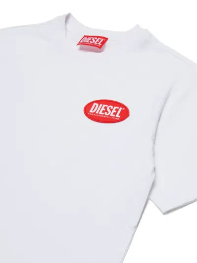 Diesel T-shirt Mit Logo-patch In White