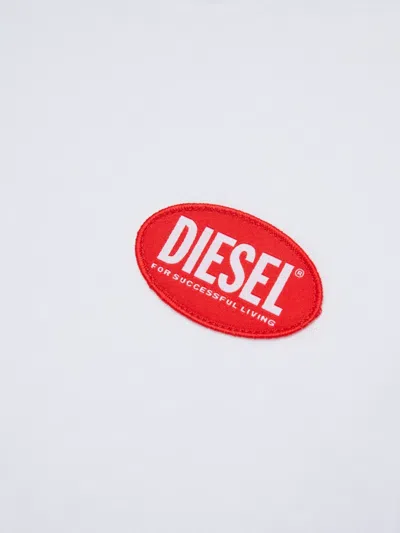 Diesel T-shirt Mit Logo-patch In White