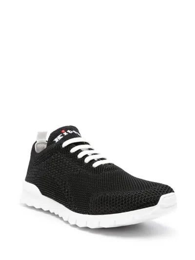 Kiton Knit Low-top Sneaker In Black