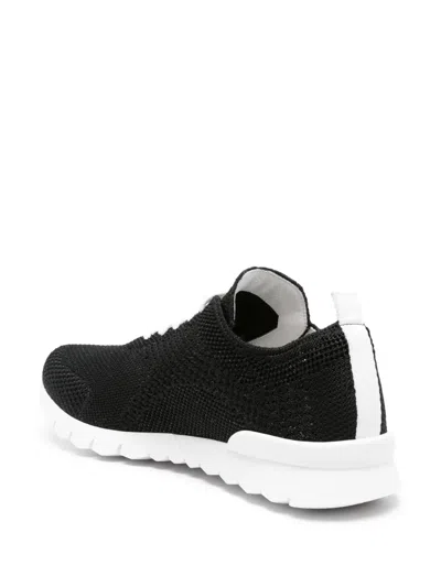 Kiton Knit Low-top Sneaker In Black