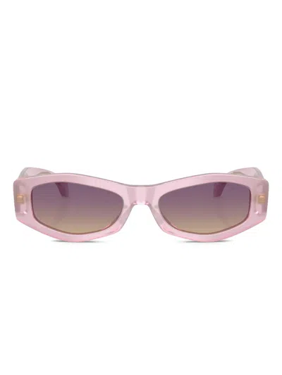 Versace Violet Gradient Yellow Geometric Ladies Sunglasses Ve4487 551370 54 In Purple