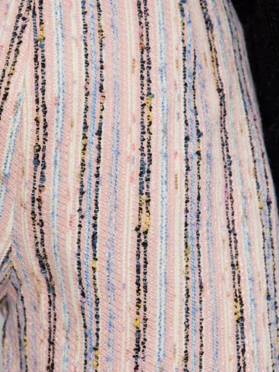 Munthe Striped High-waisted Shorts In Pink