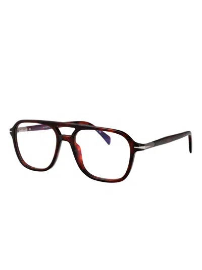 Eyewear By David Beckham Rectangle-frame Glasses In Brown