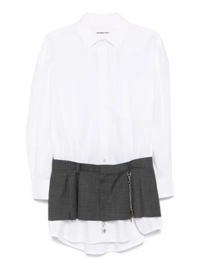 Alexander Wang Pre-styled Mini Shirt Dress In White