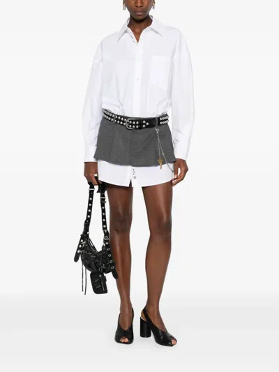 Alexander Wang Pre-styled Mini Shirt Dress In White