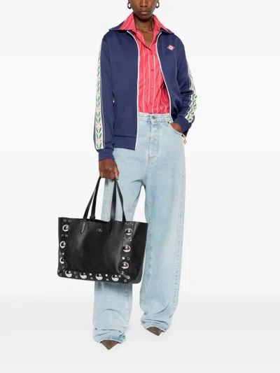 Valentino Garavani Nellcote Studded Leather Tote Bag In Nero