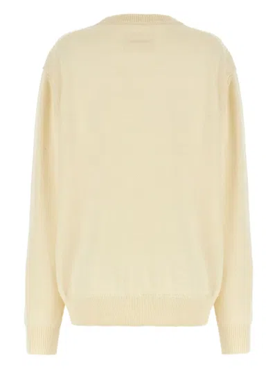 Jil Sander Wool Blend Crew Neck Sweater In Neutral