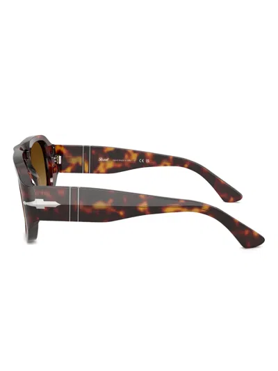 Persol Havana Light Brown Gradient Dark Brown Acetate Sunglasses In Brown