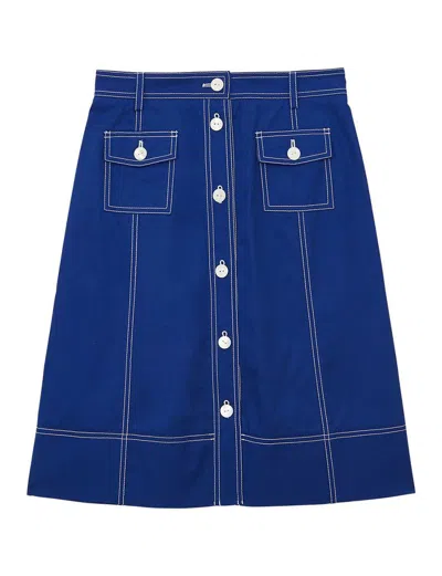 Ines De La Fressange Jupe Rachel Bleue In Blue