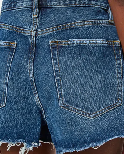 Frame Denim Shorts With Belt Loops In Blue