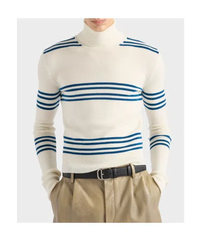 Prada Embroidered Stripes Wool Sweater