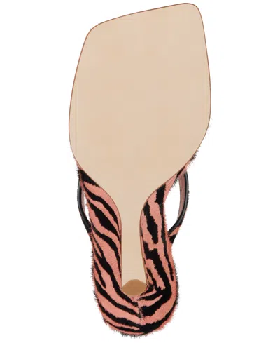Jeffrey Campbell Women's Romee-f Calf Hair Wedge Sandals In Pink