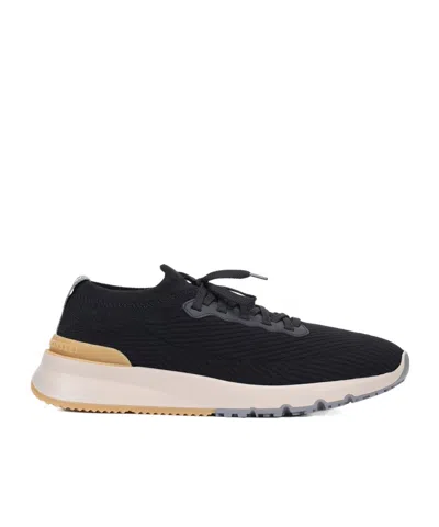 Brunello Cucinelli Stretch Knitted Inserts In Blue